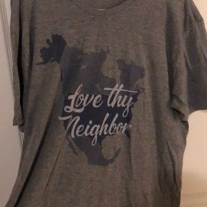 love thy neighbor graphic tee